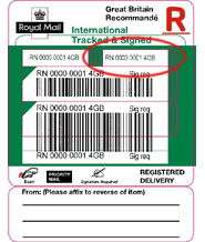 royal mail tracking International Tracked & Signed - Post Office® label